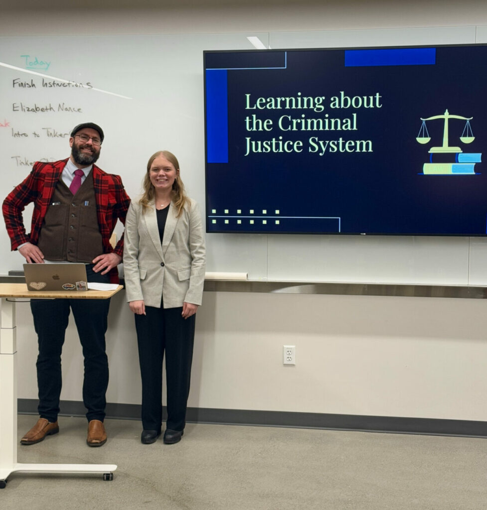 Student presents on the Criminal Justice System