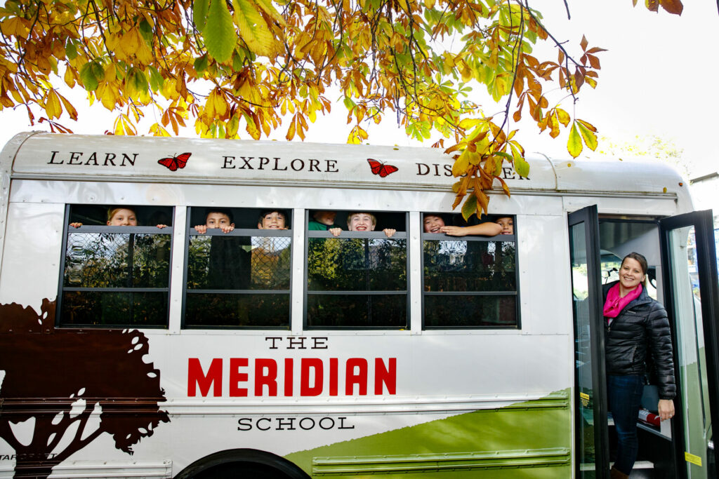 Historic photos of The Meridian School, an independent elementary school located within the historic Good Shepherd Center in Seattle's Wallingford neighborhood.