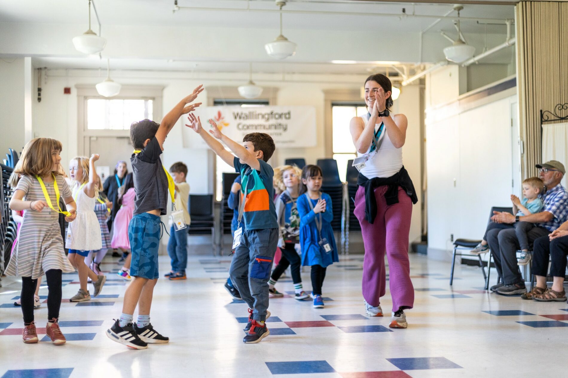 students in dance class