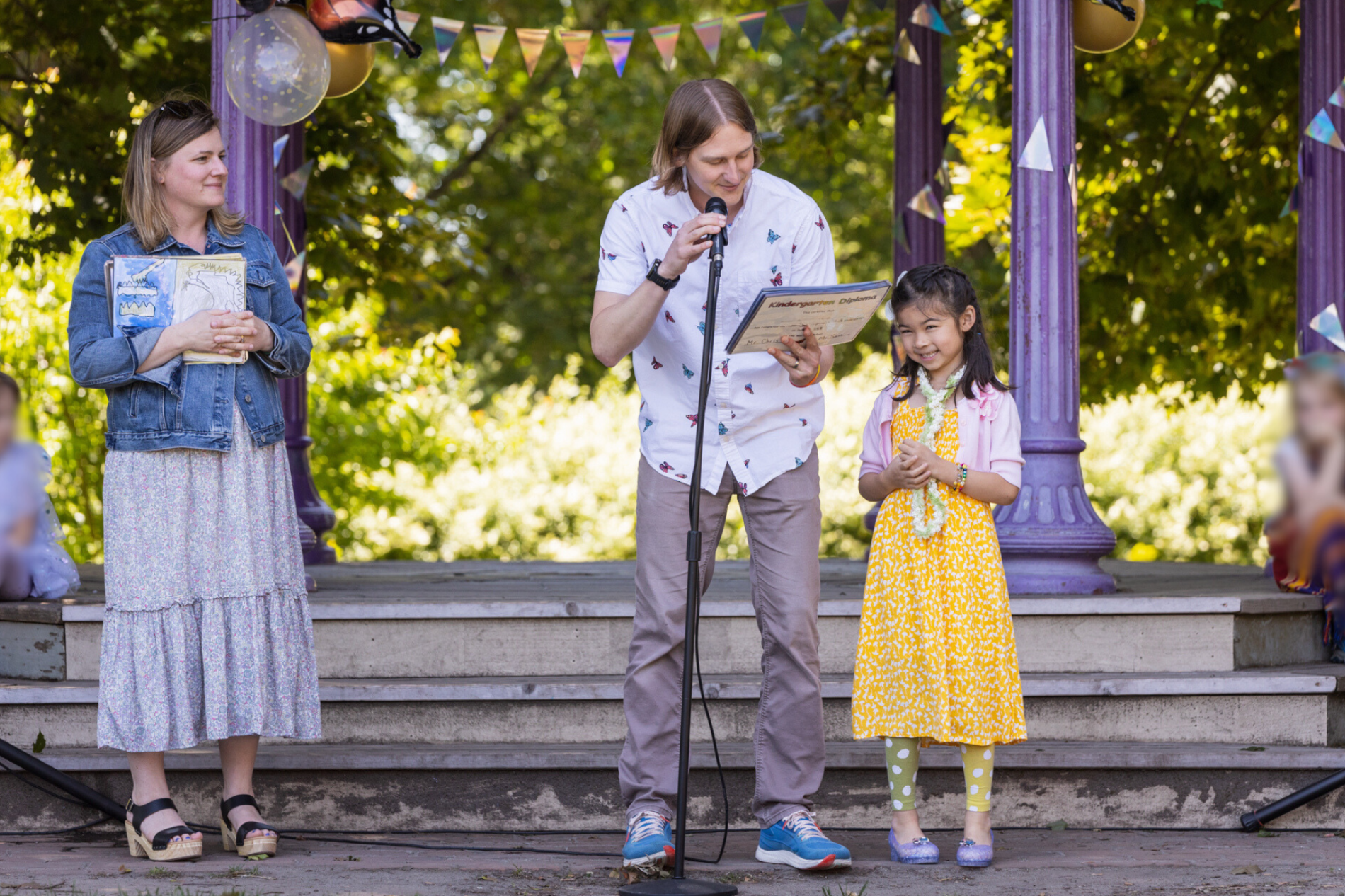 students during butterfly ceremony