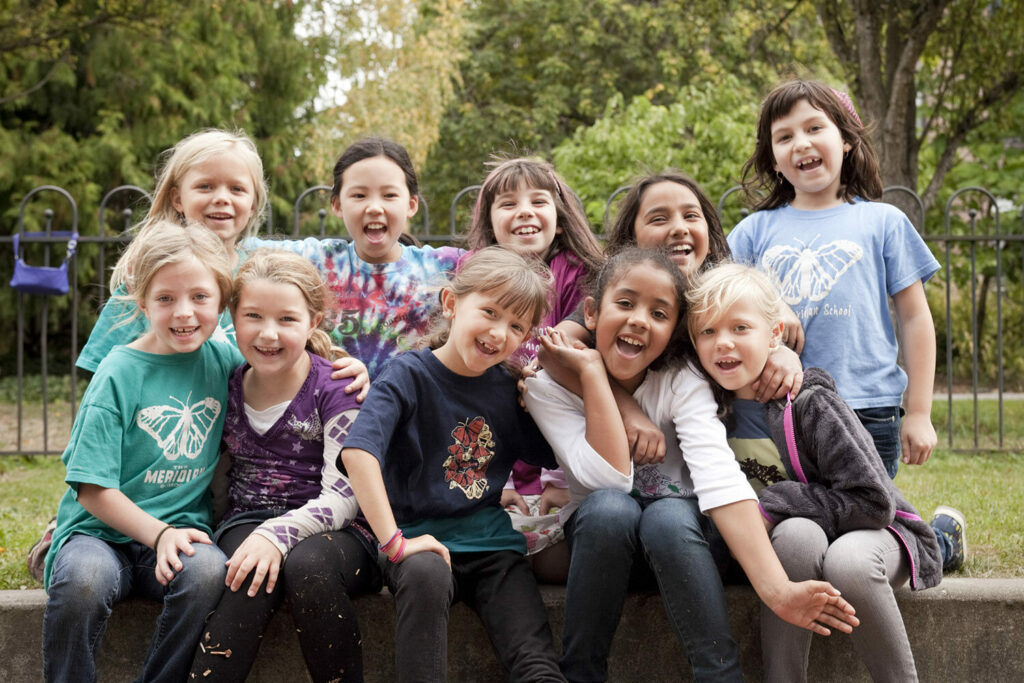 Historic photos of The Meridian School, an independent elementary school located within the historic Good Shepherd Center in Seattle's Wallingford neighborhood.