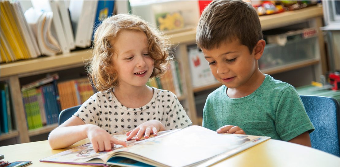 students at desk working