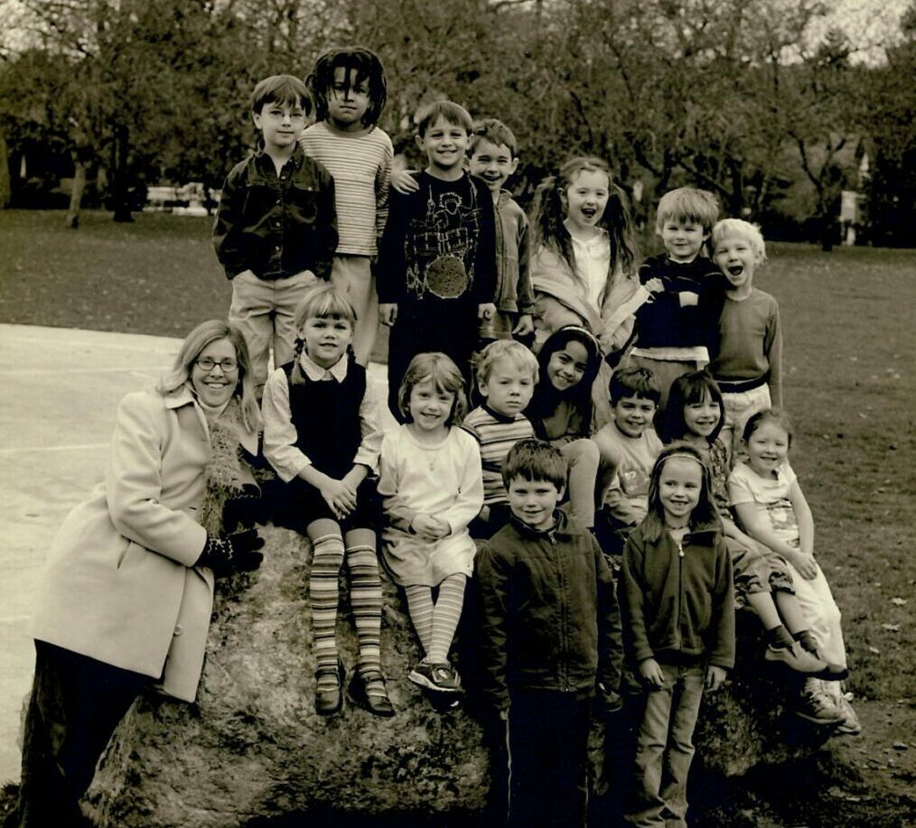 Historic photos of The Meridian School, an independent elementary school located within the historic Good Shepherd Center in Seattle's Wallingford neighborhood.